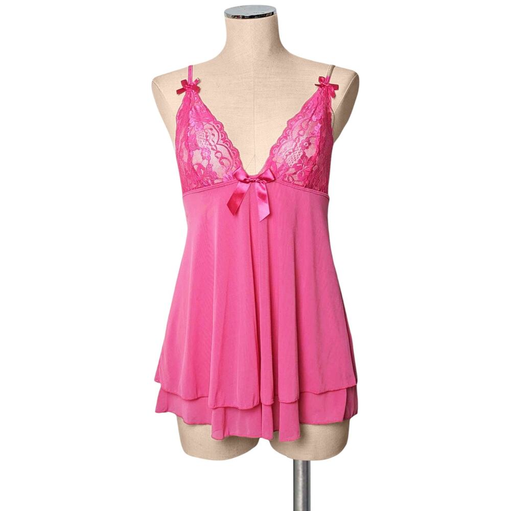 PURE ROMANCE Dream Girl NEW Pink Nightie W/Matching Panties Medium 7978